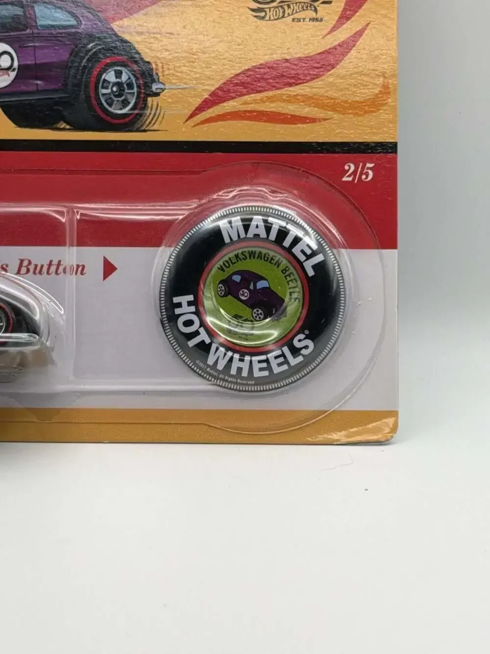 Hot Wheels 50th Anniversary Originals Volkswagen Beetle with Collector's Button